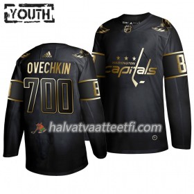 Lasten NHL Washington Capitals Pelipaita Alexander Ovechkin 700 Goals Adidas 2019-20 Musta Golden Edition Authentic 